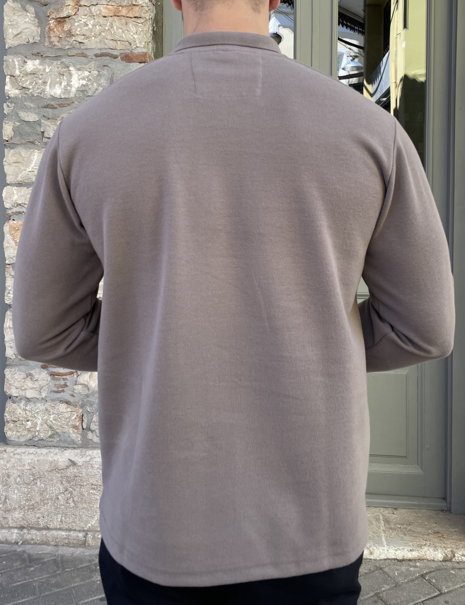 Everbest Ανδρική πούρο Polo μακρυμάνικη μπλούζα Plus size 261032P φωτογραφία